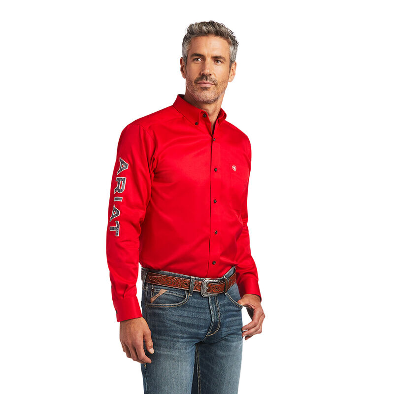 Ariat Hemden Herren - Team Logo Twill Fitted Rot ( QUZMJ-0679 )